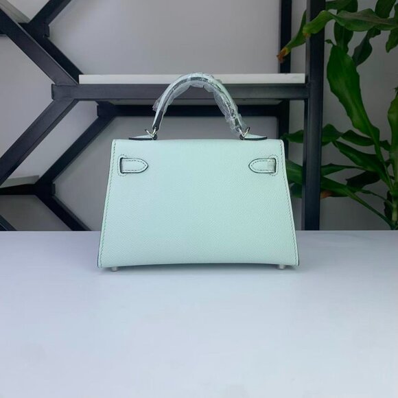 Kelly 19 Style Mini Genuine Leather Top Handle Bag - Picture 4 of 12